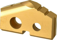 Allied Machine and Engineering - 11/16" Diam x 1/8" Thick, Seat Code 0, 132° Included Angle Spade Drill Insert - TiN Coated, Carbide, Grade P40, Series T-A - Industrial Tool & Supply