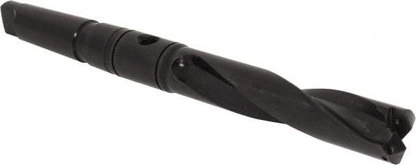Allied Machine and Engineering - Series 2.5, 1-3/16 to 1-3/8" Diam, 4MT Taper Shank, Helical Flute Spade Drill - 5-3/8" Max Depth, 8-37/64" Body Length, 13-1/16" OAL, Intermediate Length, Through Coolant - Industrial Tool & Supply