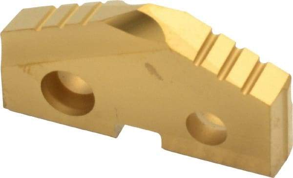 Allied Machine and Engineering - 1-1/8" Diam x 3/16" Thick, Seat Code 2, 132° Included Angle Spade Drill Insert - TiN Coated, Carbide, Grade P40, Series T-A - Industrial Tool & Supply