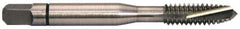 Balax - 1/4-28 UNF, 3 Flute, Bright Finish, Powdered Metal Spiral Point Tap - Plug Chamfer, Right Hand Thread, 2-1/2" OAL, 0.83" Thread Length, 0.255" Shank Diam, Series BX100 - Exact Industrial Supply