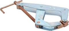 Kant Twist - 2,500 Lb, 9" Max Opening, 3-3/8" Open Throat Depth, 5-1/4" Closed Throat Depth, Cantilever Clamp - High Tensile Steel Jaw, T-Handle, 12" OAL, 13" Max Width - Industrial Tool & Supply