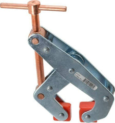 Kant Twist - 1,500 Lb, 3" Max Opening, 1-1/4" Open Throat Depth, 1-3/4" Closed Throat Depth, Cantilever Clamp - Polyurethane Jaw, T-Handle, 5-1/4" OAL, 5" Max Width - Industrial Tool & Supply
