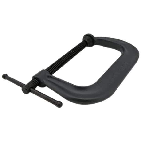 Hargrave - Regular-Duty 4" Max Opening, 2-3/4" Throat Depth, Forged Steel Standard C-Clamp - 6,200 Lb Capacity, 0" Min Opening, Extra Deep Throat - Industrial Tool & Supply