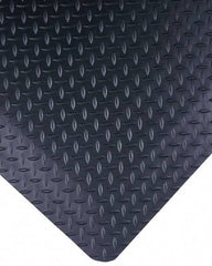 Wearwell - 75' Long x 6' Wide, Dry Environment, Anti-Fatigue Matting - Black, Vinyl with Nitrile Blend Base, Beveled on 4 Sides - Industrial Tool & Supply