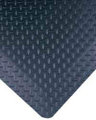 Wearwell - 20' Long x 3' Wide, Dry Environment, Anti-Fatigue Matting - Black, Vinyl with Nitrile Blend Base, Beveled on 4 Sides - Industrial Tool & Supply