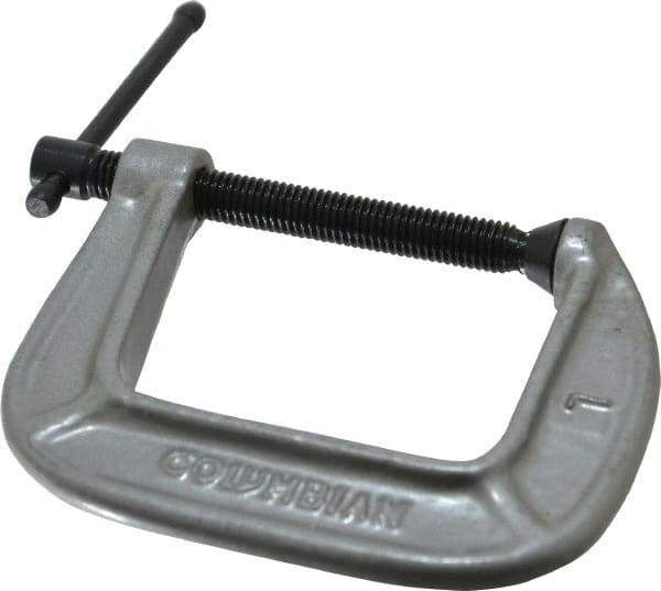 Wilton - Light-Duty 2-1/2" Max Opening, 2-1/2" Throat Depth, Ductile Iron Standard C-Clamp - 1,005 Lb Capacity, 0" Min Opening, Standard Throat Depth - Industrial Tool & Supply