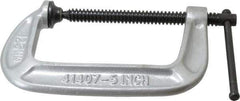 Wilton - Light-Duty 5" Max Opening, 3" Throat Depth, Ductile Iron Standard C-Clamp - 1,225 Lb Capacity, 0" Min Opening, Standard Throat Depth - Industrial Tool & Supply
