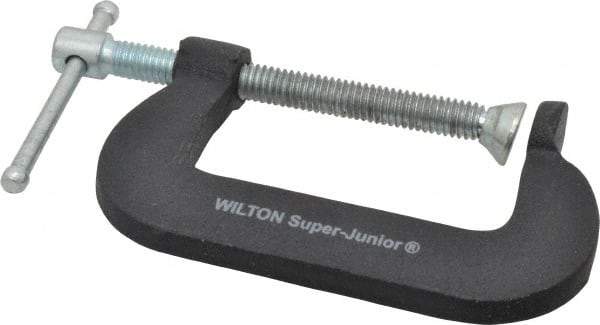 Wilton - Light-Duty 2" Max Opening, 1-1/4" Throat Depth, Forged Steel Standard C-Clamp - 875 Lb Capacity, 0" Min Opening, Standard Throat Depth, Steel Screw - Industrial Tool & Supply