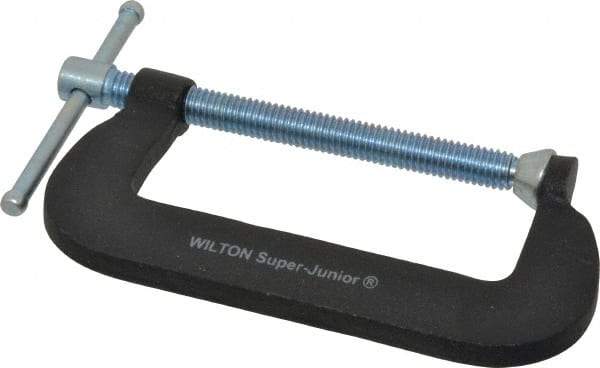 Wilton - Light-Duty 3" Max Opening, 1-3/8" Throat Depth, Forged Steel Standard C-Clamp - 1,100 Lb Capacity, 0" Min Opening, Standard Throat Depth, Steel Screw - Industrial Tool & Supply