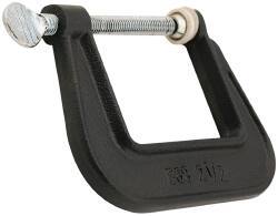 Wilton - Light-Duty 1-1/4" Max Opening, 1-1/4" Throat Depth, Ductile Iron Standard C-Clamp - 450 Lb Capacity, 0" Min Opening, Standard Throat Depth, Steel Screw - Industrial Tool & Supply