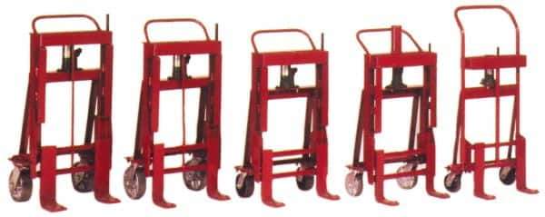 Wesco Industrial Products - 10,000 Lb Capacity, 6" Lift Twin Machinery Mover - 1-1/8" Min Lift Height, 6" Fork Length, 23" Overall Width - Industrial Tool & Supply