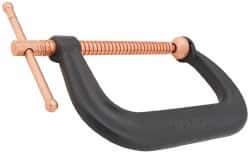 Wilton - Regular-Duty 12" Max Opening, 5-3/4" Throat Depth, Forged Steel Standard C-Clamp - 9,500 Lb Capacity, 0" Min Opening, Extra Deep Throat - Industrial Tool & Supply