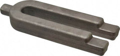 Made in USA - 2-3/8" Wide x 1-1/8" High, Carbon Steel, Plain, U Shaped Strap Clamp - 13/16" Stud, 8" OAL, 7-3/8" Slot Length, 13/16" Slot Width - Industrial Tool & Supply