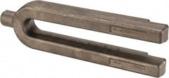 Made in USA - 2-3/4" Wide x 1-1/4" High, Carbon Steel, Plain, U Shaped Strap Clamp - 15/16" Stud, 10" OAL, 9" Slot Length, 15/16" Slot Width - Industrial Tool & Supply