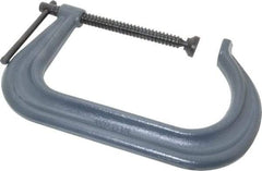 Wilton - Regular-Duty 8" Max Opening, 6" Throat Depth, Forged Steel Standard C-Clamp - 5,900 Lb Capacity, 2" Min Opening, Square Deep Throat - Industrial Tool & Supply