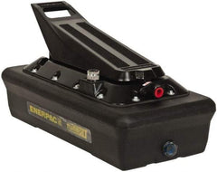 Enerpac - 10,000 psi Air-Hydraulic Pump & Jack - 230 Cu In Oil Capacity, Use with Single Acting Cylinders, Advance, Hold & Retract - Industrial Tool & Supply