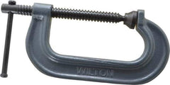 Wilton - Regular-Duty 4" Max Opening, 2-5/16" Throat Depth, Forged Steel Standard C-Clamp - 3,700 Lb Capacity, 0" Min Opening, Standard Throat Depth - Industrial Tool & Supply
