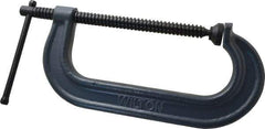 Wilton - Regular-Duty 8" Max Opening, 3-7/16" Throat Depth, Forged Steel Standard C-Clamp - 5,200 Lb Capacity, 0" Min Opening, Standard Throat Depth - Industrial Tool & Supply