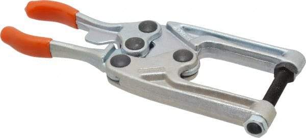 Lapeer - 544.31 Kg Load Capacity, 2-1/4" Throat Depth, 8-3/8" OAL, Carbon Steel, C Style Plier Clamp - 1-3/4" Max Jaw Capacity, 3/8-24 Spindle, 1.22" Open Throat Height, Orange Handle, Spindle End - Industrial Tool & Supply