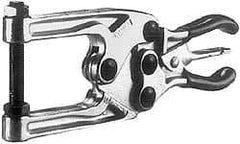 Lapeer - 725.75 Kg Load Capacity, 2-1/4" Throat Depth, 9-3/4" OAL, Carbon Steel, C Style Plier Clamp - 1-3/4" Max Jaw Capacity, 3/8-24 Spindle, 1.22" Open Throat Height, Orange Handle, Spindle End - Industrial Tool & Supply