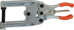 Lapeer - 544.31 Kg Load Capacity, 2-1/4" Throat Depth, 8-3/8" OAL, Carbon Steel, C Style Plier Clamp - 1-3/4" Max Jaw Capacity, 3/8-24 Spindle, 1.22" Open Throat Height, Orange Handle, Spindle End - Industrial Tool & Supply