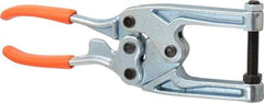Lapeer - 725.75 Kg Load Capacity, 2-1/4" Throat Depth, 9-3/4" OAL, Carbon Steel, C Style Plier Clamp - 1-3/4" Max Jaw Capacity, 3/8-24 Spindle, 1.22" Open Throat Height, Orange Handle, Spindle End - Industrial Tool & Supply