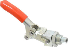 Lapeer - 350 Lb Load Capacity, Mounting Plate Base, Carbon Steel, Standard Straight Line Action Clamp - 7/16" Plunger Diam, Straight Handle - Industrial Tool & Supply