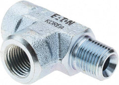 Eaton - Stainless Steel Industrial Pipe Tee - MNPT x FNPT x FNPT, 5,000 psi - Industrial Tool & Supply
