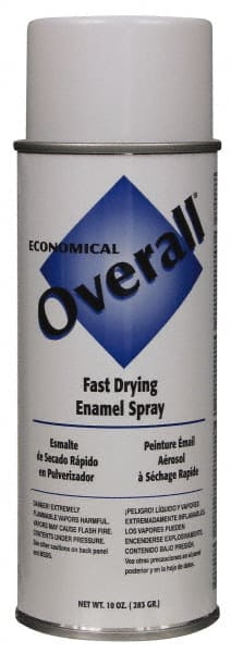 Enamel Spray Paint: White, Gloss, 12 oz Indoor & Outdoor, Use on Metal, Wood, Concrete & Masonry, 50 to 100 ° F