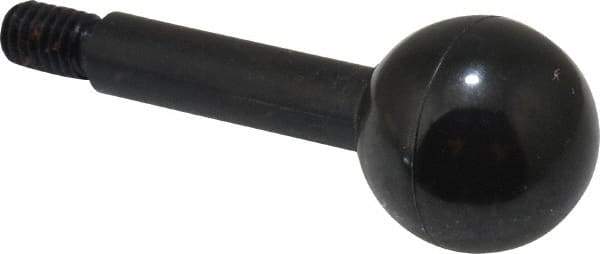 Gibraltar - 5/16-18 Stem, 1" Knob Diam, 3/8" Shaft Diam, Gear Lever Arm with Ball Knob - 1/2" Thread Length, 2-1/2" Handle Length, Carbon Steel Shaft, Plastic Knob - Industrial Tool & Supply