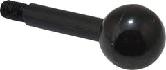 Gibraltar - 5/16-18 Stem, 1" Knob Diam, 3/8" Shaft Diam, Gear Lever Arm with Ball Knob - 1/2" Thread Length, 2-1/2" Handle Length, Carbon Steel Shaft, Plastic Knob - Industrial Tool & Supply
