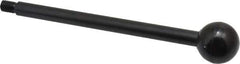 Gibraltar - 5/16-18 Stem, 1" Knob Diam, 3/8" Shaft Diam, Gear Lever Arm with Ball Knob - 1/2" Thread Length, 6" Handle Length, Carbon Steel Shaft, Plastic Knob - Industrial Tool & Supply