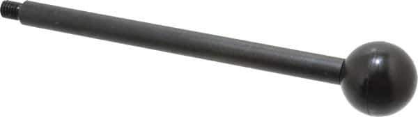 Gibraltar - 3/8-16 Stem, 1-3/8" Knob Diam, 1/2" Shaft Diam, Gear Lever Arm with Ball Knob - 1/2" Thread Length, 8" Handle Length, Carbon Steel Shaft, Plastic Knob - Industrial Tool & Supply