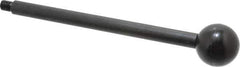 Gibraltar - 3/8-16 Stem, 1-3/8" Knob Diam, 1/2" Shaft Diam, Gear Lever Arm with Ball Knob - 1/2" Thread Length, 8" Handle Length, Carbon Steel Shaft, Plastic Knob - Industrial Tool & Supply