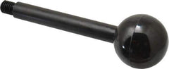 Gibraltar - 1/2-13 Stem, 1-7/8" Knob Diam, 5/8" Shaft Diam, Gear Lever Arm with Ball Knob - 5/8" Thread Length, 6" Handle Length, Carbon Steel Shaft, Plastic Knob - Industrial Tool & Supply