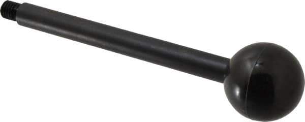 Gibraltar - 1/2-13 Stem, 1-7/8" Knob Diam, 5/8" Shaft Diam, Gear Lever Arm with Ball Knob - 5/8" Thread Length, 8" Handle Length, Carbon Steel Shaft, Plastic Knob - Industrial Tool & Supply