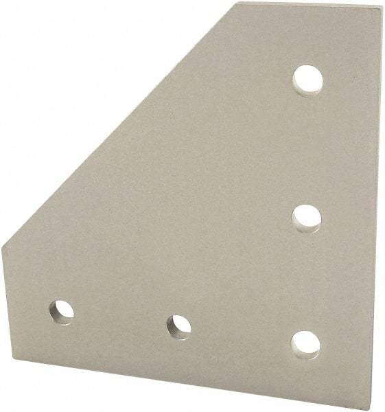 80/20 Inc. - 120mm Wide, Open Shelving Accessory/Component - Aluminum, Clear Anodized Finish, 120mm Long, Use with 40 Series & Bolt Kit 75-3422 - Industrial Tool & Supply