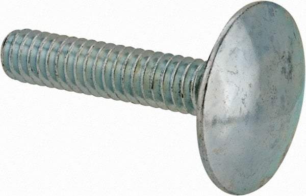 Value Collection - 1/4-20, 1-1/4" Length Under Head, Step Bolt - 27/32" Head Diam, 1006-1050 Steel, Zinc-Plated Finish - Industrial Tool & Supply