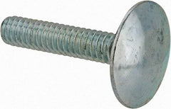 Value Collection - 1/4-20, 1-1/4" Length Under Head, Step Bolt - 27/32" Head Diam, 1006-1050 Steel, Zinc-Plated Finish - Industrial Tool & Supply