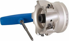 Iscar - 5 Inserts, 3" Cut Diam, 1" Arbor Diam, 0.63" Max Depth of Cut, Indexable Square-Shoulder Face Mill - 0/90° Lead Angle, 2" High, T490 LN.T 1607 Insert Compatibility, Through Coolant, Series Helitang - Industrial Tool & Supply