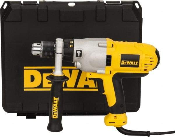DeWALT - 120 Volt 1/2" Keyed Chuck Electric Hammer Drill - 0 to 56,000 BPM, 0 to 1,200 & 0 to 3,500 RPM, Reversible - Industrial Tool & Supply