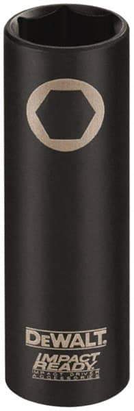 DeWALT - 3/8" Drive 11/16" Deep Impact Socket - 6 Points, 2-1/2" OAL - Industrial Tool & Supply