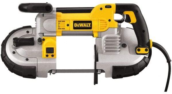 DeWALT - 120 Volt, Electric Handheld Bandsaw - 2.44 m Cord Length, 5 Inch (Round) and 5 x 4-3/4 Inch (Rectangular) Depth of Cut, 100 and 350 SFPM, 10 Amp - Industrial Tool & Supply