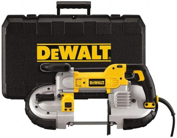DeWALT - 120 Volt, Electric Handheld Bandsaw - 2.44 m Cord Length, 5 Inch (Round) and 5 x 4-3/4 Inch (Rectangular) Depth of Cut, 100 and 350 SFPM, 10 Amp - Industrial Tool & Supply
