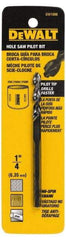 DeWALT - 1/4" Pin Diam, 3" Long Steel Pilot Drill - 9/16 to 1-3/16" Tool Diam Compatibility, Compatible with Hole Saws - Industrial Tool & Supply