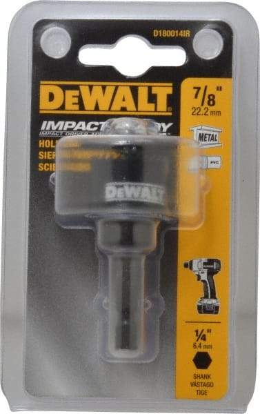 DeWALT - 7/8" Diam, 5/8" Cutting Depth, Hole Saw - Bi-Metal Saw, Toothed Edge - Industrial Tool & Supply