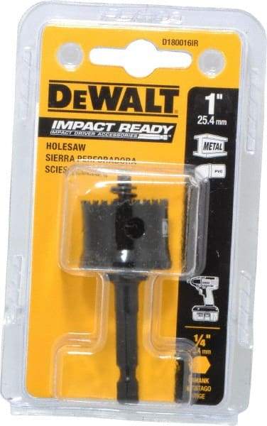 DeWALT - 1" Diam, 5/8" Cutting Depth, Hole Saw - Bi-Metal Saw, Toothed Edge - Industrial Tool & Supply