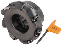 Kennametal - 101.6mm Cut Diam, 6mm Max Depth, 1-1/4" Arbor Hole, 8 Inserts, RD.. 12T3... Insert Style, Indexable Copy Face Mill - KDM400 Cutter Style, 50.04mm High, Series KDM - Industrial Tool & Supply