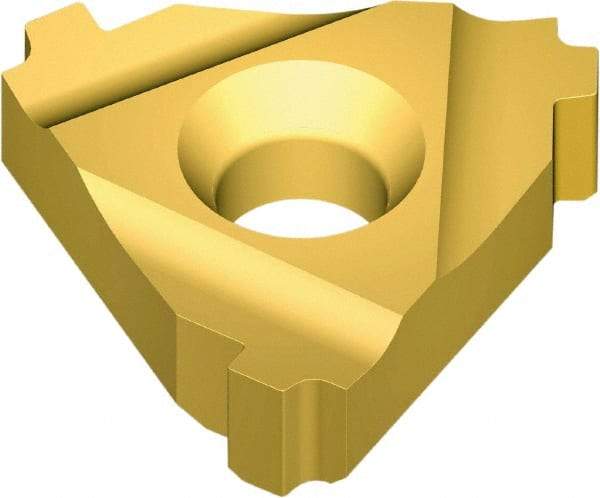 Vargus - 3ER External Right Hand 10 American Buttress Laydown Threading Insert - Grade VKX, TiN Coated Carbide, 9.53mm Inscribed Circle - Industrial Tool & Supply