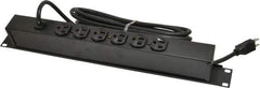 Wiremold - 6 Outlets, 120 Volts, 15 Amps, 15' Cord, Power Outlet Strip - 1 Circuits, Rack Mount, 5-15P NEMA Configuration, 19" Strip, cULus, UL Listed File 1449 - Industrial Tool & Supply